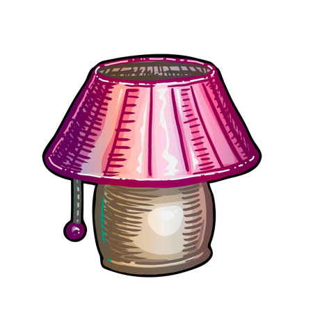 Desktop lamp vector illustration on white backgroundのイラスト素材