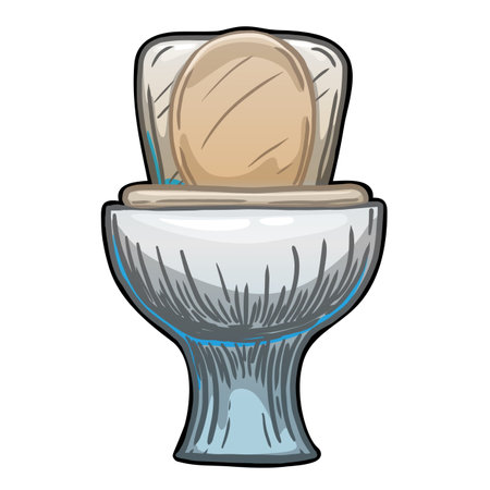 toilet bowl vector illustration on white backgroundのイラスト素材