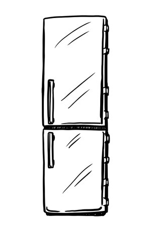 Fridge vector illustration on white backgroundのイラスト素材
