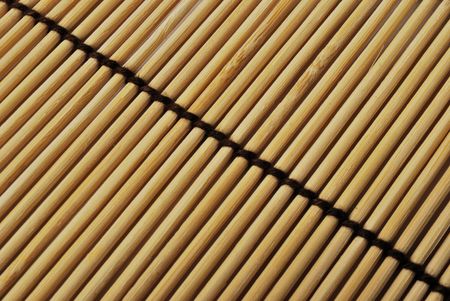 Bamboo mat close-up (texture, background, decoration)の写真素材