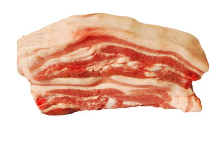 Pork isolated on white backgroundの写真素材