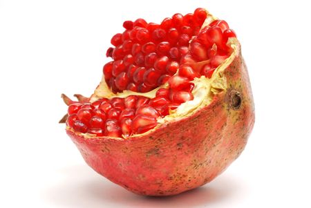 Pomegranate isolated on white backgroundの写真素材