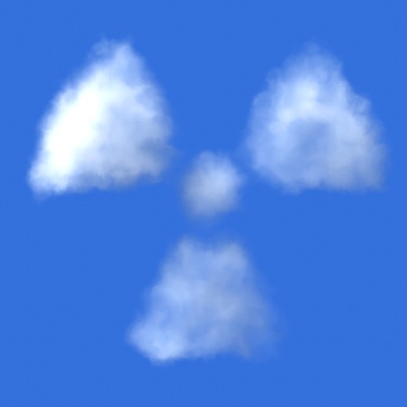 sign radioactive cloud illustration of dangerous cloudsの写真素材