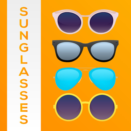 Sunglasses set vectorのイラスト素材