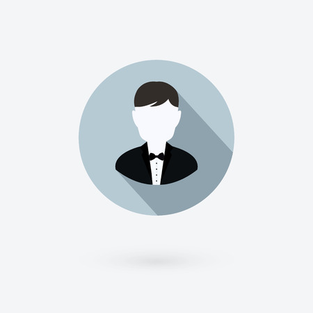 Vector user icon of man in business suit.のイラスト素材