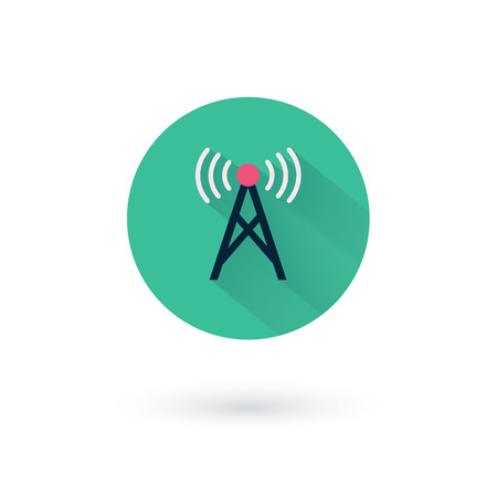 Vector wifi icons for remote access and communication via radio wavesのイラスト素材