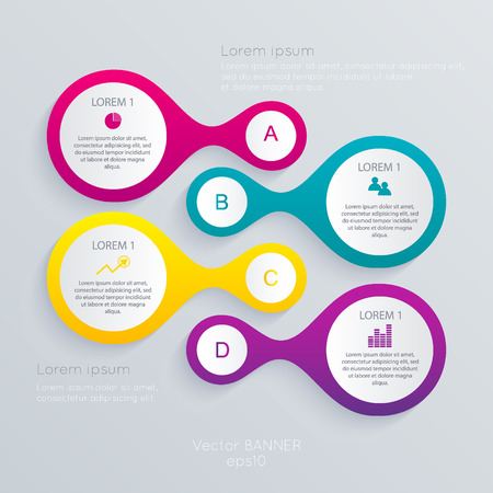 Abstract digital illustration Infographic. Vector illustration can be used for workflow layout, diagram, number options, web design.のイラスト素材
