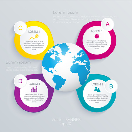 Abstract digital illustration Infographic. Vector illustration can be used for workflow layout, diagram, number options, web design.のイラスト素材