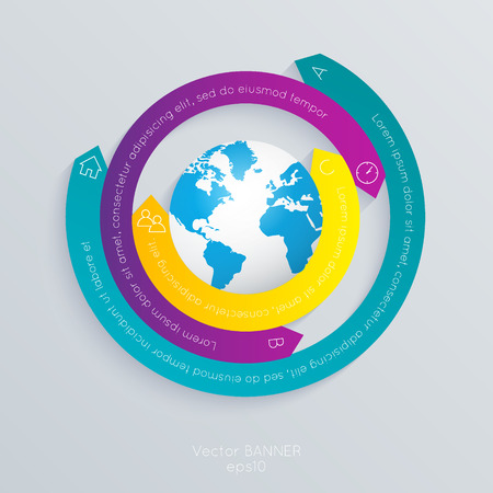 Abstract digital illustration Infographic. Vector illustration can be used for workflow layout, diagram, number options, web design.のイラスト素材
