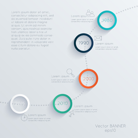 Vector colorful info graphics for your business presentations. Can be used for info graphics, graphic or website layout vector, numbered banners, diagram, horizontal cutout lines, web design.のイラスト素材
