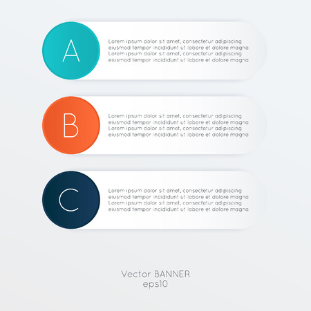 Vector colorful info graphics for your business presentations. Can be used for info graphics, graphic or website layout vector, numbered banners, diagram, horizontal cutout lines, web design.のイラスト素材