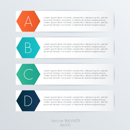 Vector colorful info graphics for your business presentations. Can be used for info graphics, graphic or website layout vector, numbered banners, diagram, horizontal cutout lines, web design.のイラスト素材