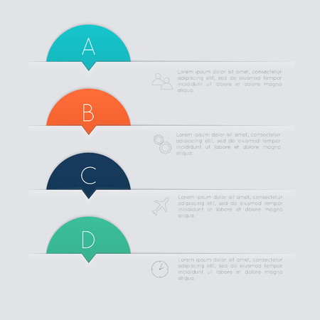 Vector colorful text box, trendy colorsのイラスト素材