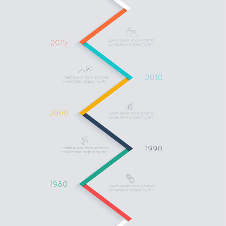 Timeline Infographic Design Templates. Charts, Diagrams and other Vector Elements for Data and Statistics Presentationのイラスト素材