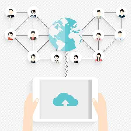 Social Networking People Conceptual Vector Designのイラスト素材