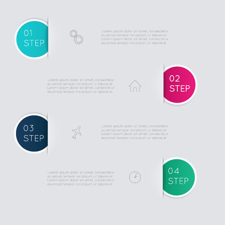 Vector colorful text box, trendy colorsのイラスト素材