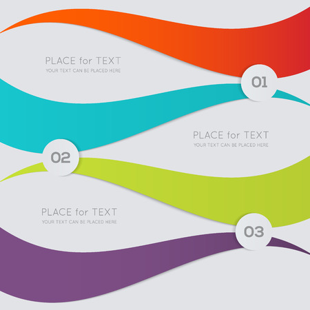 Vector colorful info graphics for your business presentations. Can be used for info graphics, graphic or website layout vector, numbered banners, diagram, horizontal cutout lines, web design.のイラスト素材