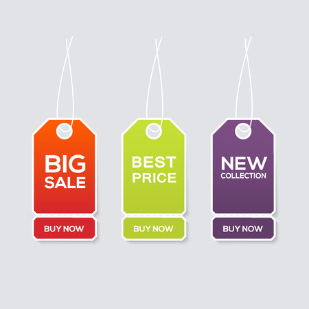 Collection of Sale Discount Styled origami Banners. のイラスト素材