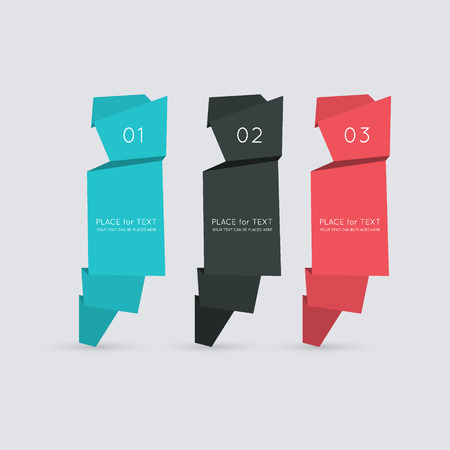 Colorful and decorated paper banners for your textのイラスト素材