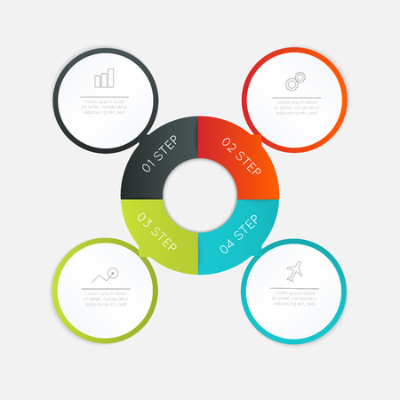 Vector colorful info graphics for your business presentations. のイラスト素材