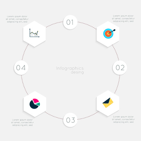 Vector colorful info graphics for your business presentations. のイラスト素材