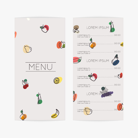 Restaurant menu. Flat designのイラスト素材
