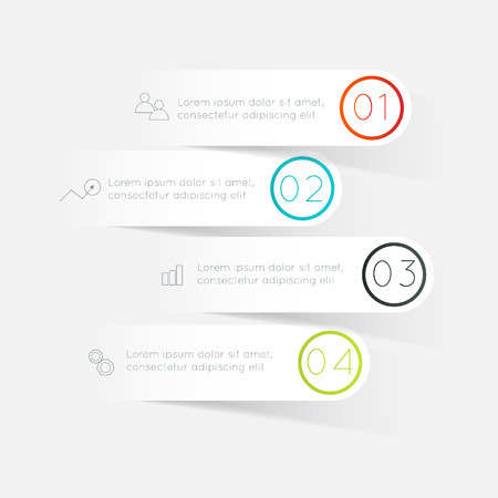 Vector colorful info graphics for your business presentations. のイラスト素材