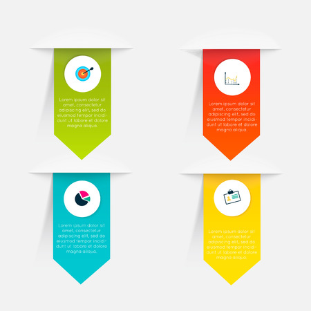 Vector colorful info graphics for your business presentations. のイラスト素材
