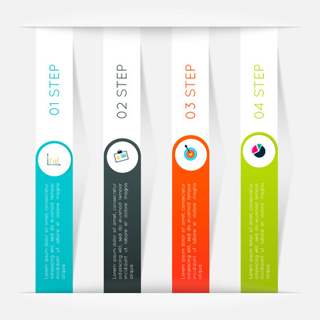 Vector colorful info graphics for your business presentations.のイラスト素材