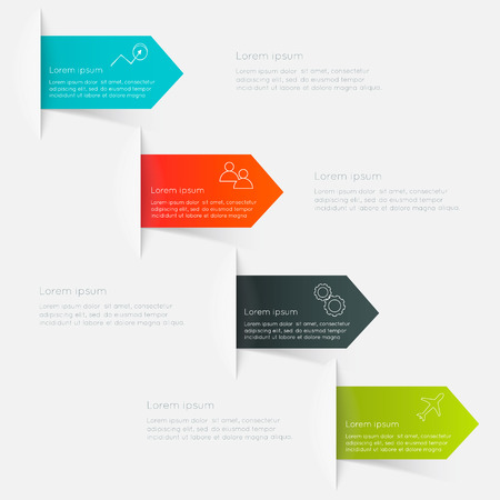 Vector colorful text box, trendy colors. のイラスト素材