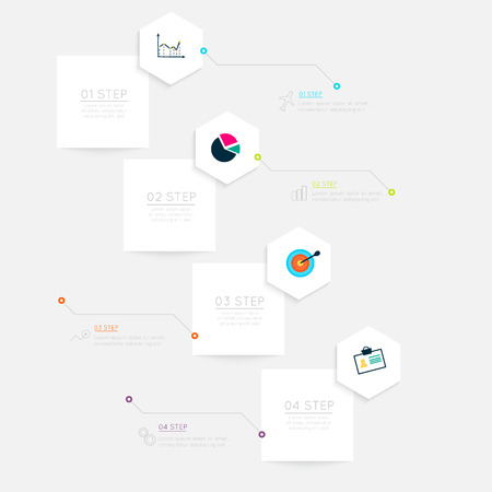 Vector colorful info graphics for your business presentations. のイラスト素材