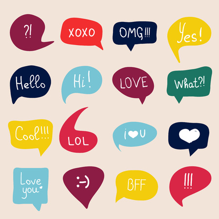Speech bubbles setのイラスト素材