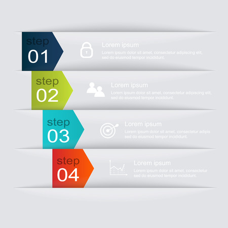 Vector colorful info graphics for your business presentations. のイラスト素材
