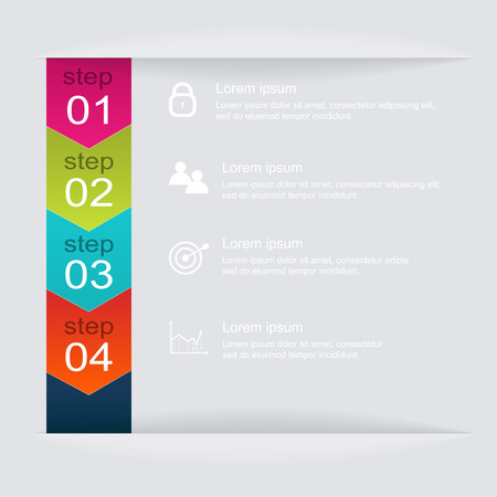 Vector colorful info graphics for your business presentations. のイラスト素材
