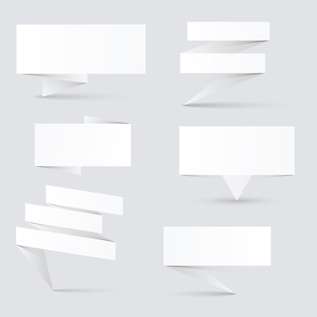 decorated paper banners for your textのイラスト素材