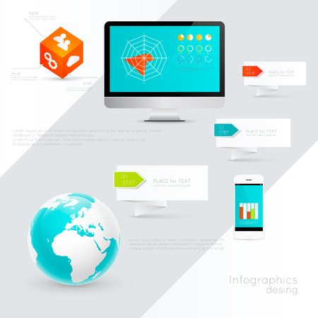 IT Industry Infographic Elements. のイラスト素材