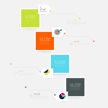 Vector colorful info graphics for your business presentations. のイラスト素材