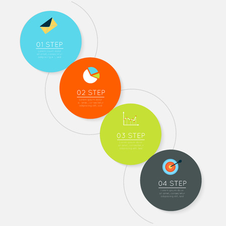 Vector colorful info graphics for your business presentations. のイラスト素材