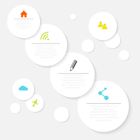 Vector colorful info graphics for your business presentations. のイラスト素材