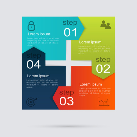 Vector colorful info graphics for your business presentations. のイラスト素材