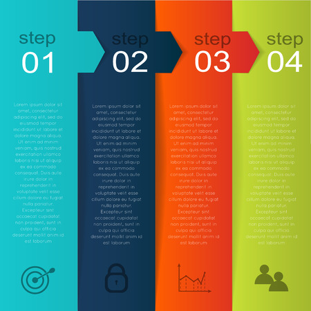 Vector colorful info graphics for your business presentations. のイラスト素材