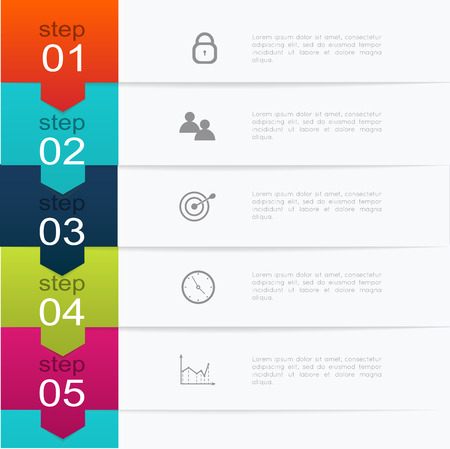 Vector colorful info graphics for your business presentations. のイラスト素材
