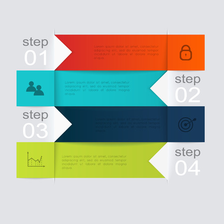 Vector colorful info graphics for your business presentations. のイラスト素材