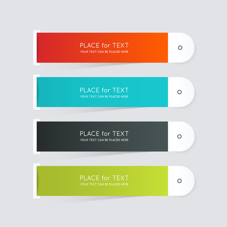 Vector colorful text box, trendy colors. Vector illustration can be used for workflow layout, diagram, web design.のイラスト素材