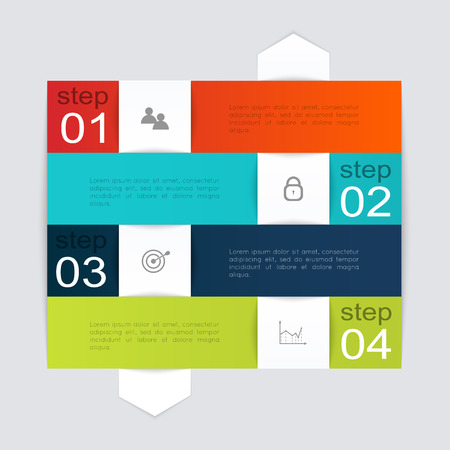 Vector colorful info graphics for your business presentations. のイラスト素材