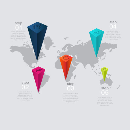 Vector colorful info graphics for your business presentations.のイラスト素材