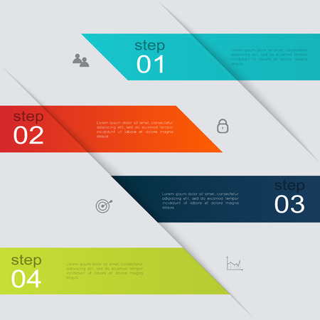 Vector colorful info graphics for your business presentations.のイラスト素材