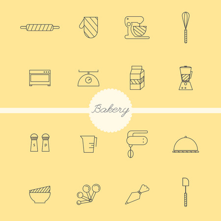 Bakery set vector.のイラスト素材