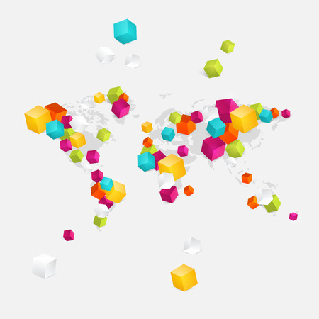 Business world mapのイラスト素材