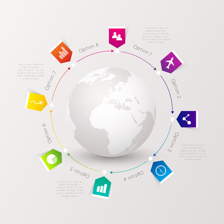 Abstract digital illustration Infographic. Vector illustration can be used for workflow layout, diagram, number options, web design.のイラスト素材